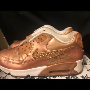 *RARE* Rose Gold Crystal Nike Check Nike air max